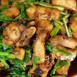 ข้าวราดผัดขึ้นฉ่าย