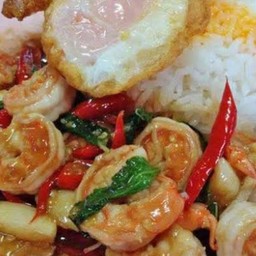 กะเพรากุ้ง...ราดข้าว