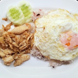 ข้าว ไก่กระเทียม