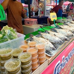 ปลาอบโอ่ง ตลาดอ้อมใหญ่ปาร์ค ร้านผโอ่งแตก ปลาอบโอ่ง สาขาเเรก