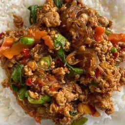 ข้าวกระเพาะใส่วุ้นเส้น