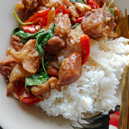 ข้าวกะเพราหมูตุ๋น