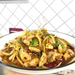 ผัดพริกเผาราดข้าว