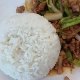 ผัดพริกหยวกหมูสับ...ราดข้าว