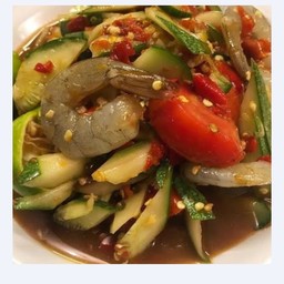 ตำแตงกุ้งสด