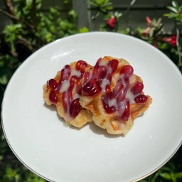 ครอฟเฟิลบลูเบอร์รี่+นมข้น