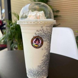 มะพร้าวปั่นนมสด...แมงลัก