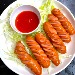 ไส้กรอกหมูรมควันทอด