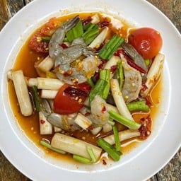 ตำไหลบัว (กุ้งสด)