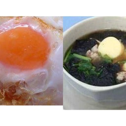 ข้าวราดไข่ดาว+แกงจืดสาหร่ายถ้วยเล็ก