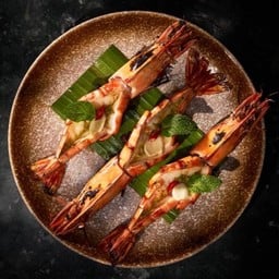 DL:กุ้งลายเสือย่างพริกเกลือ/Grilled Tiger prawn with seafood sauce