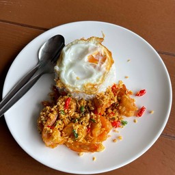 ข้าวกุ้งคั่วพริกเกลือ