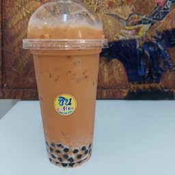 ชานมเย็นใส่ไข่มุก