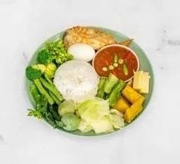 ข้าวคลุกน้ำพริก ตลาดสดเทศบาลมาบตาพุด