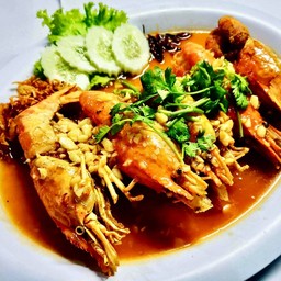 กุ้งกร้าม ทอดราดซอสมะขาม นน. (ครึ่ง กก.)
