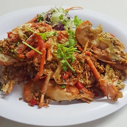 กุ้งกร้ามทอดผัดพริกเกลือ