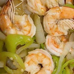 ผัดพริกหยวกกุ้ง