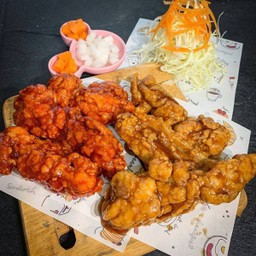 ชุดข้าวไก่ไร้กระดูกซอสเกาหลี 6 ชิ้นใหญ่สุดคุ้ม