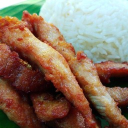ข้าวหน้าหมูทอด
