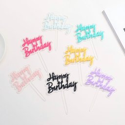 ป้ายปักเค้ก Happy Birthday Die cut