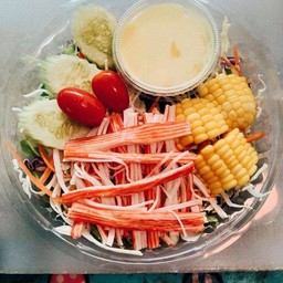 สลัดผัก+ปูอัด