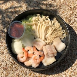 สุกี้แห้งปลากุ้ง สูตรคลีน 219 KCAL