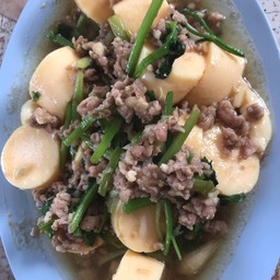 หมูสับผัดเต้าหู้ไข่
