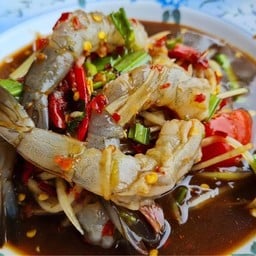 ตำกุ้งสด