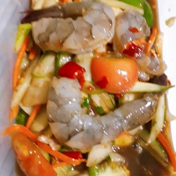 ตำแตงปลาร้ากุ้งสด