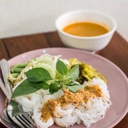 [เมนูเจ] ขนมจีนน้ำยาเห็ดเจ