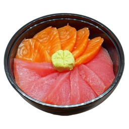 58)ซาซิมิแซลมอนสด+ปลาโอ