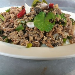 ลาบเนื้อสุก(ขม)