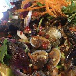 ยำหอยแครงปูจืดปลาร้า