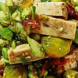 ตำแตงหมูยอน้ำปลาร้านัวๆหอมสุดแถมหมี่ลวกเข้ากันดีมาก