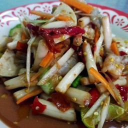 ตำไหลบัวกุ้งสด