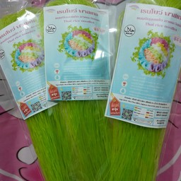 ขนมจีนอบแห้ง ใบเตย สีเขียว ขนาด 100 ก