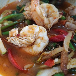 แกงป่าทะเล กุ้ง-หมึก