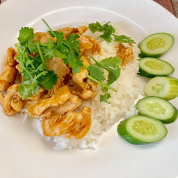 ข้าวหน้าไก่กระเทียม