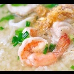 ข้าวต้มหมึก+กุ้ง