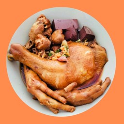 ยกน่องตุ๋นรวมไก่(ชุดไก่ตุ๋นไม่ใส่ผัก)