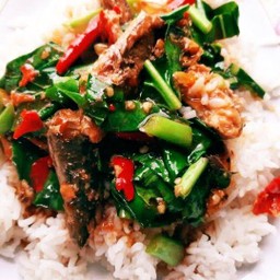 ข้าวผัดกระเพราปลากระป๋อง