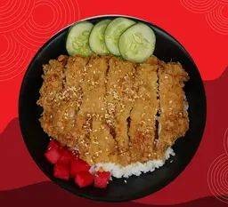 ข้าวหน้าไก่ทอด ต้นตำรับ  (โพกี้โบว)