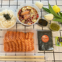 เซทแซลมอนดอง + ซาซิมิ250g