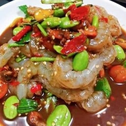 ยำเหลากุ้งสด