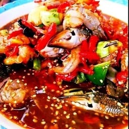 ตำเหลาปูม้า กุ้งสด