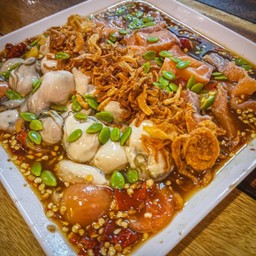 ตำแซลมอน+หอยนางรม