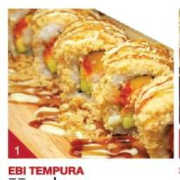 ข้าวม้วนอิบิเทมปุระ 8 ชิ้น