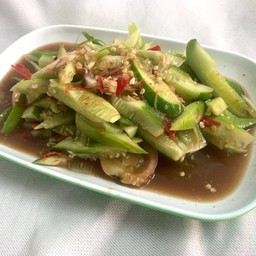 ตำแตง ปลาร้า  ปู  ไทย