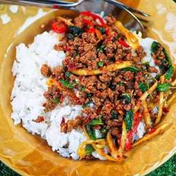 นกผัดแห้ง(ราดข้าว)