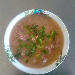 ข้าวต้มทรงเครื่องหมูสับ